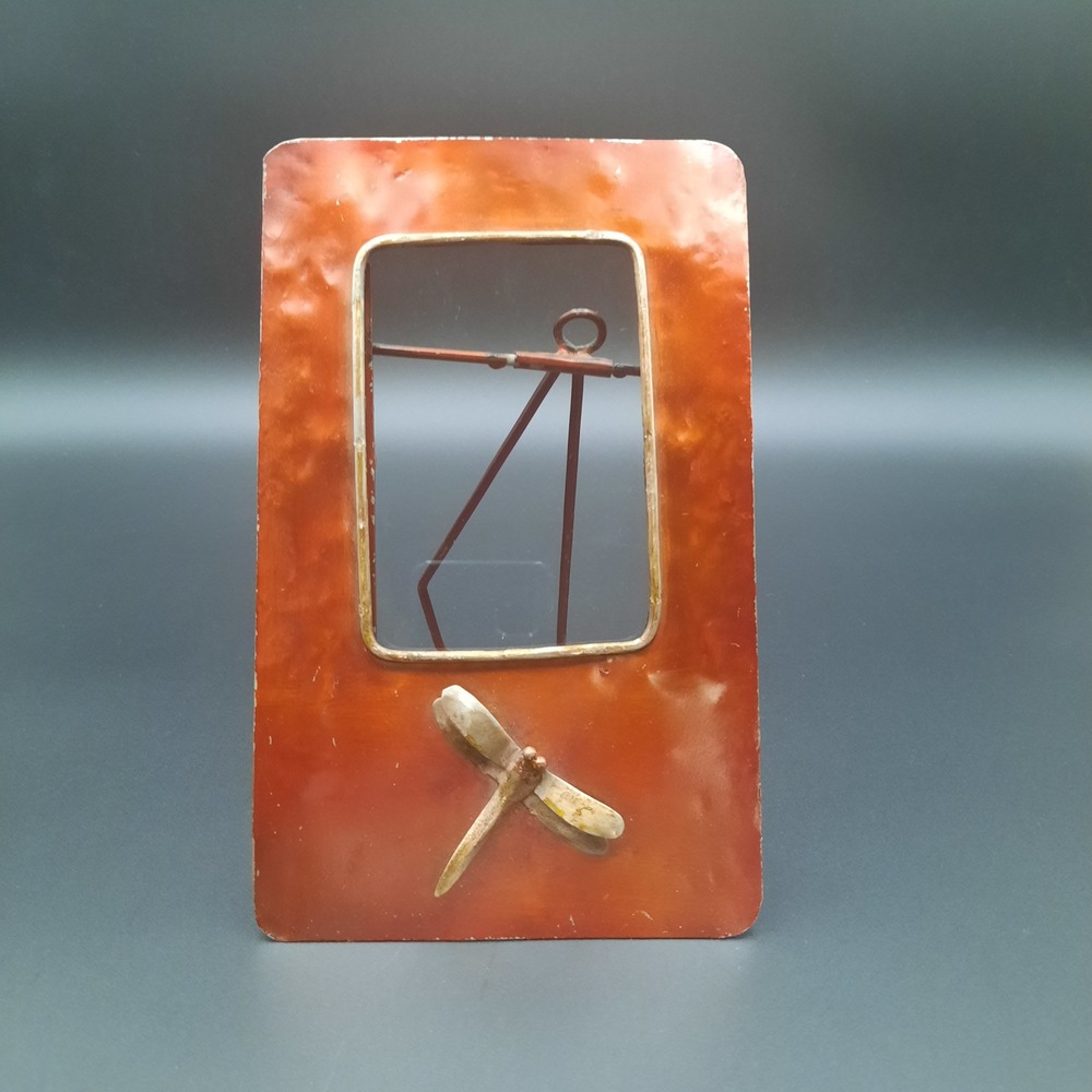Rustic Dragonfly Metal 3" x 5"‎ Photo Frame w/ Copper Finish
